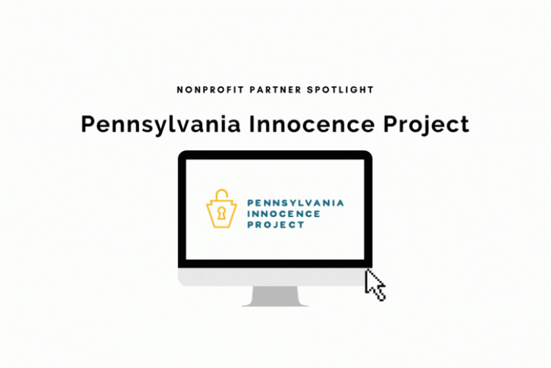 PA Innocence Project logo in a computer graphic