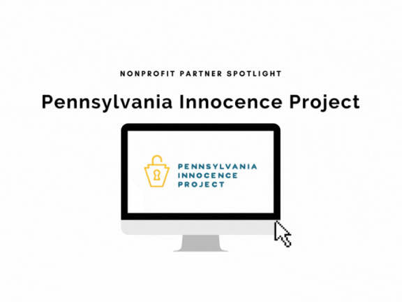 PA Innocence Project logo in a computer graphic
