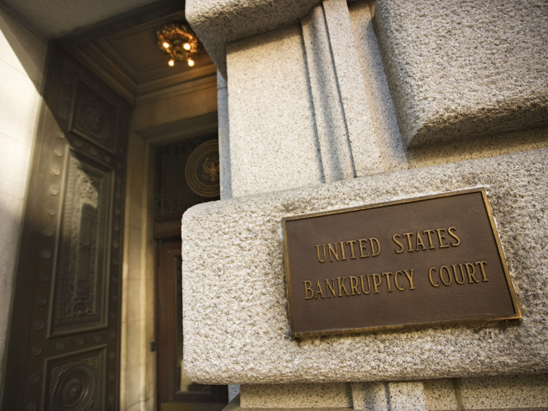 Photo of the Bankruptcy Sign on the Court House from free stock image on Pixabay