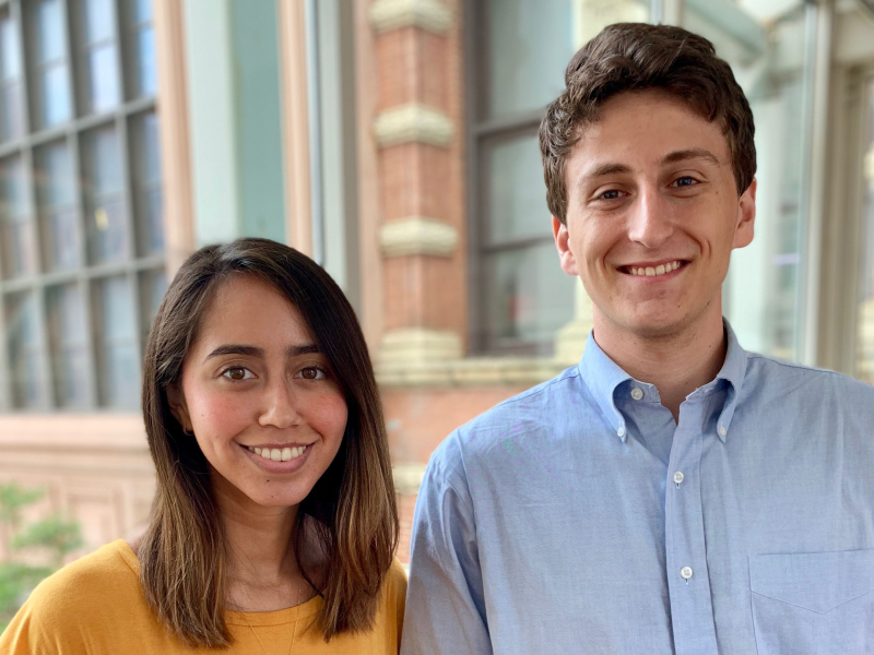 Photo of Summer 2019 interns Johany and Alex